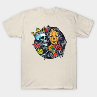 Girl with romantic skull T-Shirt